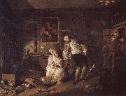 William Hogarth Fashionable marriage groups count the death of painting USA oil painting artist
